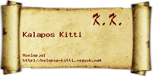 Kalapos Kitti névjegykártya